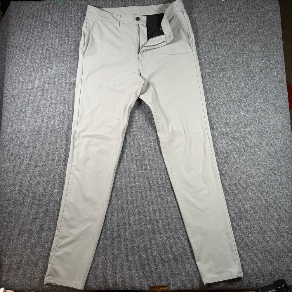 Lululemon Commission Pant Slim Mens 34 Gray Warpstreme Chino Tall